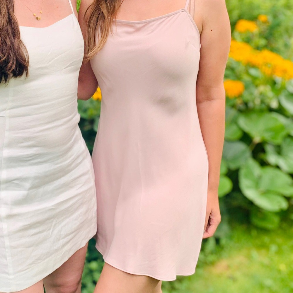 Aritzia Wilfred pink slip dress size S